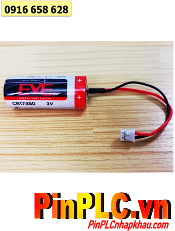 EVE CR17450 (Zắc CẮM); Pin nuôi nguồn PLC EVE CR17450 Lithium 3v 4/5A 2200mAh